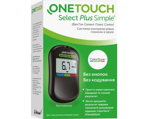 Система One Touch Select Plus Simple для измерения глюкозы в крови