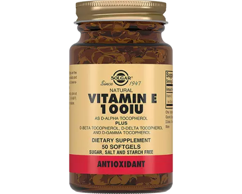 Вітаміни Solgar Vitamin E загальнозміцнюючі 550 мг №50