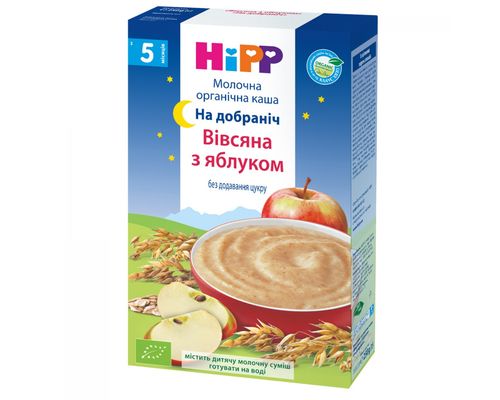 Органічна молочна каша HiPP Вівсяна з яблуком 250 г