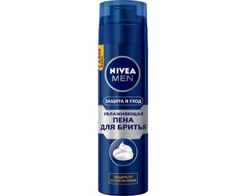 Піна для гоління Nivea Men Захист і догляд зволожуюча проти сухості шкіри 200 мл