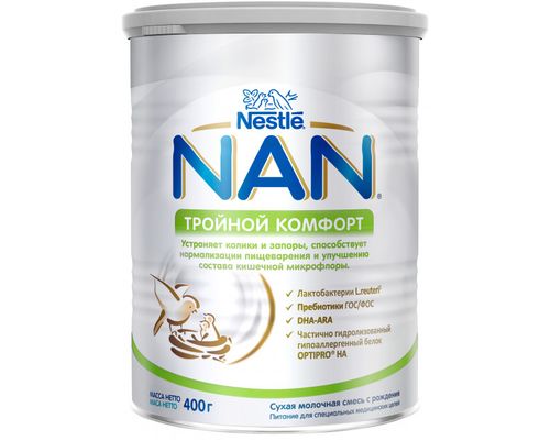 Суміш Nestle NAN Потрійний комфорт з народження 400 г