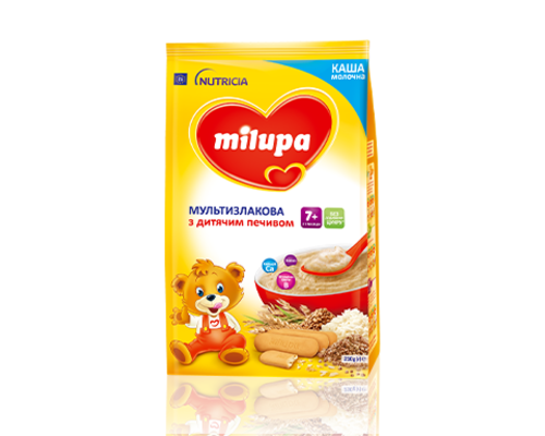 Молочна каша Milupa Мультизлакова з дитячим печивом 210 г