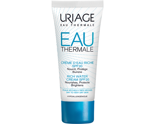 Крем насичений зволожуючий SPF 20 для обличчя Uriage Eau Thermale Rich Water Cream для всіх типів шкіри 40 мл