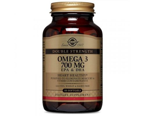 Риб&#039;ячий жир Solgar Omega-3 EPA та DHA загальнозміцнюючі №60 (5324911)