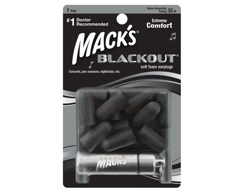 Беруші McKeon Blackout Foam м&#039;які чорні 7 пар