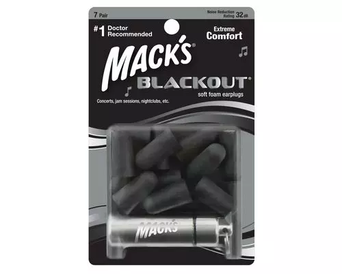 Беруші McKeon Blackout Foam м'які чорні 7 пар