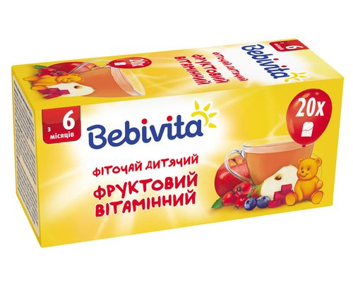 Вітамінний фруктовий фіточай Bebivita 30