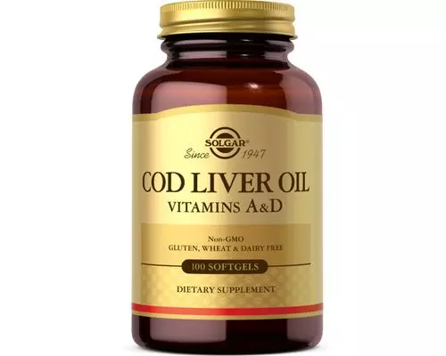 Вітаміни Solgar Cod Liver Oil загальнозміцнюючі №100 (67313001)