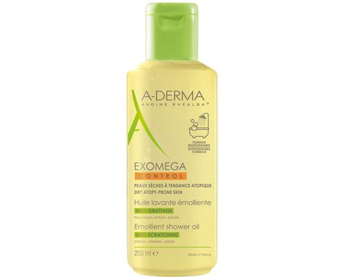 Олія для душу A-Derma Exomega Shower Cleansing Oil with Omega 6 для атопічної шкіри 200 мл