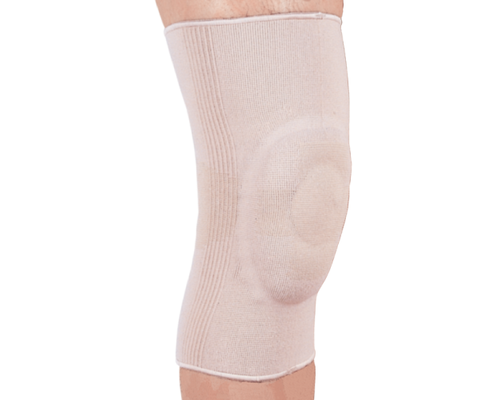 Бандаж на колінний суглоб з гелевим кільцем еластичний Ortop ES-710 р.M бежевий