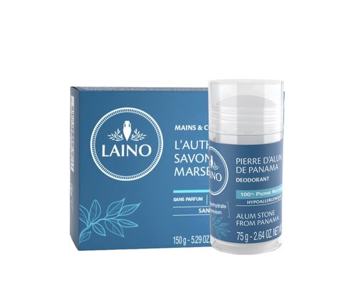 Набір Laino Традиційний догляд (Дезодорант кристал 75 г + Мило Справжнє марсельське 150 г)