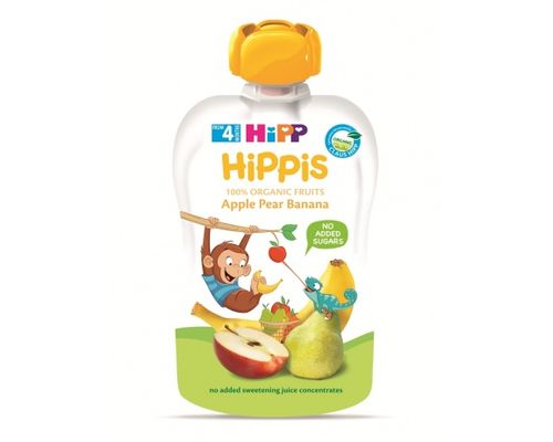 Фруктове пюре HiPP органічне Яблуко-Груша-Банан з 4 місяців 100 г