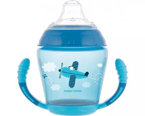 Дитяча кружка непроливайка Canpol babies 56/502_blu з силіконовим носиком синя 230мл