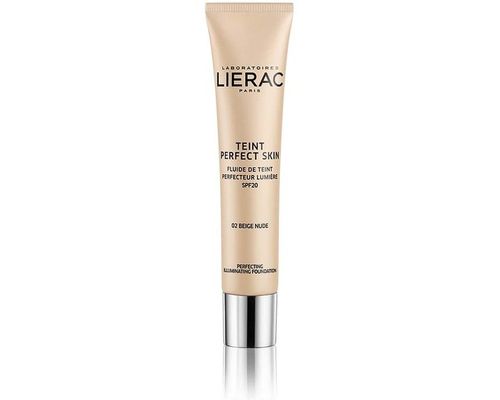 Тональний флюїд Lierac Teint Perfect Skin Illuminating Fluid SPF20 тон 02 бежевий нюд для всіх типів шкіри обличчя 30 мл