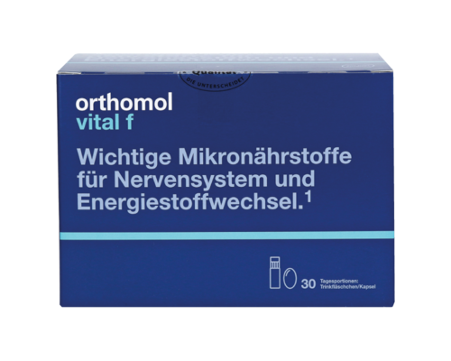Вітаміни від симптомів емоційного вигорання і хронічної втоми для жінок Orthomol Vital F 30 днів