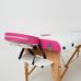 Масажний стіл RelaxLine Colibri, дерев`яна основа, біло-рожевий Фото 4
