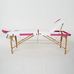 Масажний стіл RelaxLine Colibri, дерев`яна основа, біло-рожевий Фото 5