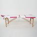 Масажний стіл RelaxLine Colibri, дерев`яна основа, біло-рожевий Фото 6