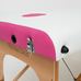 Масажний стіл RelaxLine Colibri, дерев`яна основа, біло-рожевий Фото 7