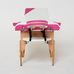 Масажний стіл RelaxLine Colibri, дерев`яна основа, біло-рожевий Фото 8