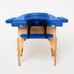 Масажний стіл RelaxLine Lagune, дерев`яна основа, синій Фото 5