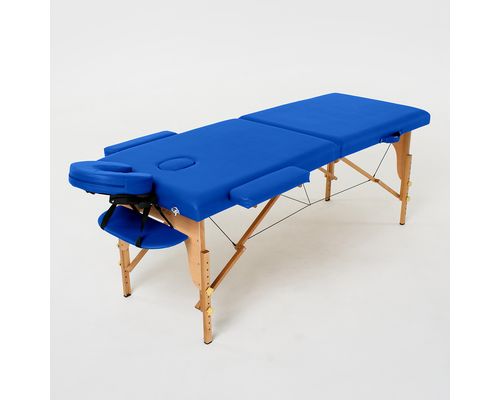 Масажний стіл RelaxLine Lagune, дерев`яна основа, синій