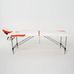 Масажний стіл RelaxLine Sonata, алюмінієва основа, біло-оранжевий Фото 4