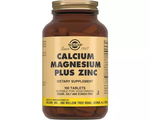 Вітаміни Solgar Calcium Magnesium Plus Zink для зміцнення кісток №100