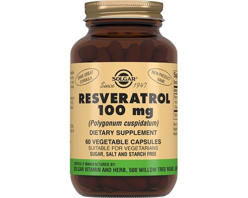Антиоксидант Solgar Resveratrol від передчасного старіння 100 мг №60