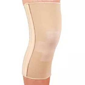 Бандаж на колінний суглоб зі спіральними ребрами еластичний Ortop ES-719 р.L бежевий