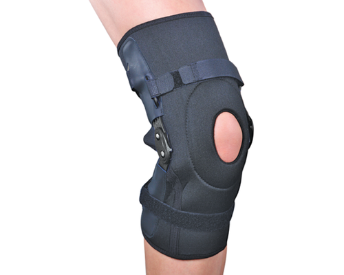 Ортез на колінний суглоб роз`ємний з шарнірами Ortop ES-798 р.L, чорний