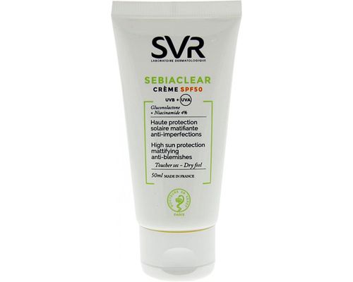 Сонцезахисний крем для обличчя SVR Sebiaclear SPF 50 Cream Матувальний 50 мл