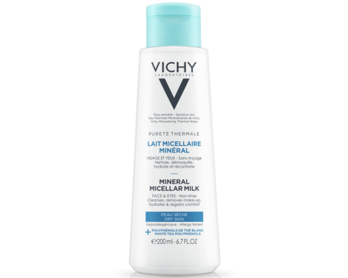 Міцелярне молочко Vichy Purete Thermale Mineral Micellar Milk Dry Skin для сухої шкіри обличчя і очей 200 мл