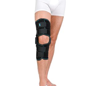 Ортез на колінний суглоб неопреновий шарнірний з регульованим кутом згину Алком 4032 р.1 чорний