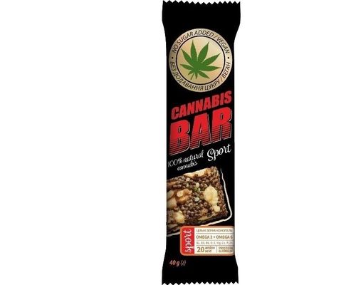 Батончик-мюслі Cannabis Bar з волоським горіхом та насінням канабісу 40 г