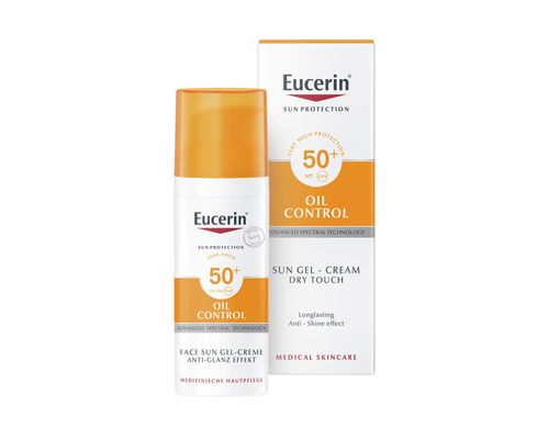 Сонцезахисний гель-крем Eucerin Oil Control Sun Gel-Cream SPF50 з матуючим ефектом для жирної і схильної до акне шкіри обличчя 200 мл (83555)