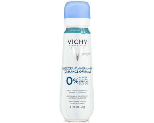 Мінеральний дезодорант Vichy Deodorant Mineral Spray 48H для дуже чутливої шкіри 48 годин захисту 100 мл