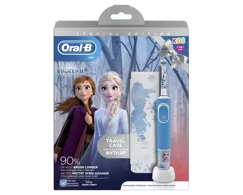 Електрична зубна щітка Oral-B (Орал-В) Frozen дитяча від 3+ з футляром