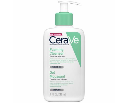 Інтенсивно очищувальний гель CeraVe для нормальної та жирної шкіри обличчя та тіла 236мл