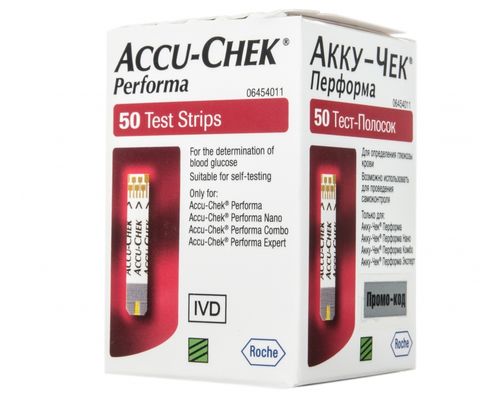 Тест-смужки для визначення глюкози в крові Accu-Chek Performa №50