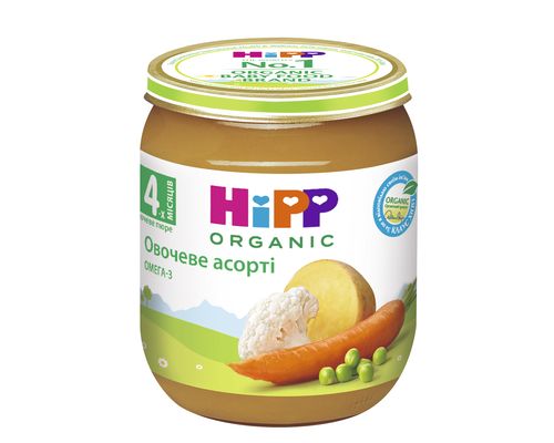 Овочеве пюре HiPP органічне Овочеве асорті з 4 місяців 125 г