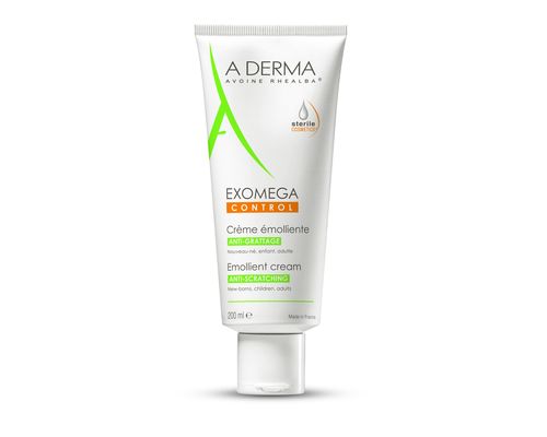 Крем пом'якшуючий A-Derma Exomega Control cream для сухої шкіри обличчя та тіла 200 мл