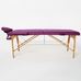 Масажний стіл RelaxLine Lagune, дерев`яна основа, яскраво-фіолетовий Фото 3