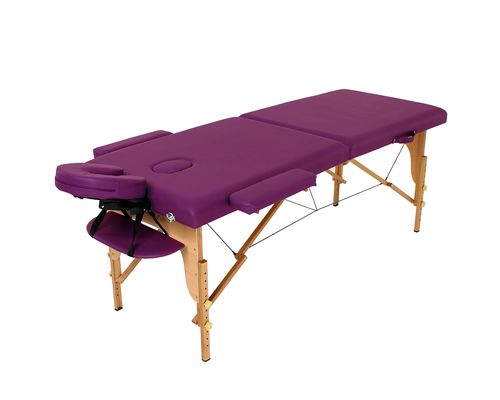Масажний стіл RelaxLine Lagune, дерев`яна основа, яскраво-фіолетовий
