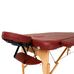 Масажний стіл RelaxLine Malibu, дерев`яна основа, бургундія Фото 4