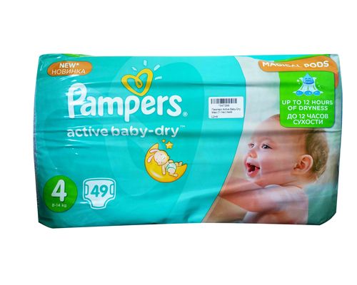 Підгузники Pampers Active Baby-Dry Mахі (7-14кг) №49