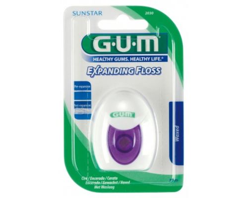 Зубна нитка GUM (Гам) Expanding Floss з ефектом розширення 30м