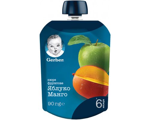 Фруктове пюре Gerber Яблуко та манго з 6 місяців 90 г