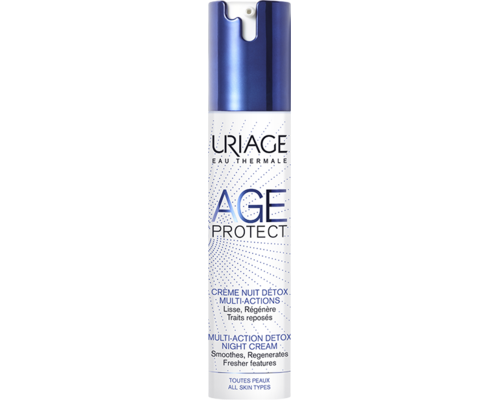 Крем-детокс нічний багатофункціональний для корекції усіх вікових змін Uriage Age Protect Multi-action Detox Night Cream для всіх типів шкіри 40 мл