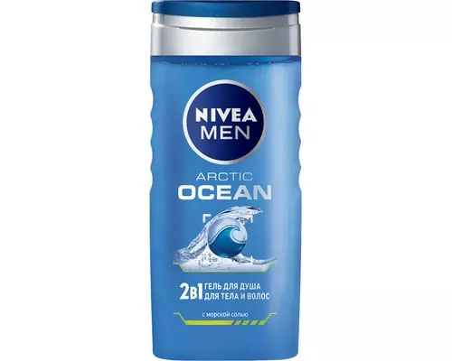 Гель для душу Nivea Men 2 в 1 Arctic Ocean чоловічий для тіла і волосся з морською сіллю 250 мл